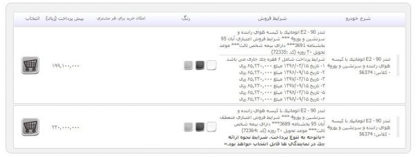 فروش اقساطی خودرو