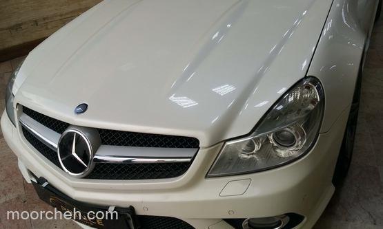 بنز SL350 سفید مدل 2009