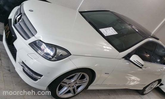 بنز C200 سفید مدل 2012