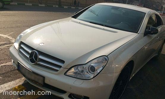 بنز CLS350 سفید صدفی مدل 2009